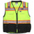 MCR Safety ANSI Class 2 Solid Front Mesh Safety Vest Medium Hi-Vis Lime