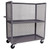 Jamco Mesh Truck 3-Sided 2 Shelves Gray