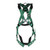 MSA V-Form Safety Harness w Back D-Ring Tongue Buckle Leg Straps X-Large Green