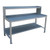 Jamco Heavy-Duty Fixed Workbench w Half Shelf Riser - Gray