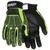 MCR Safety UltraTech Multi-Task Gloves w G-Shaped Palm Padding Medium Black Lime