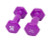 CanDo CanDo Vinyl Coated Dumbbell, Violet (2 lb), Pair