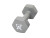 CanDo CanDo vinyl coated dumbbell - 15 lb - Silver, each