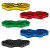 CanDo CanDo Multi-Grip Exerciser Plus, 6 Foot Exerciser, 9 Loops, Set of 5 (1 ea: Yellow - Black)