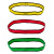 CanDo CanDo Fabric Loop Plus, 18" Long Single Loop Set of 3, Yellow, Red, Green