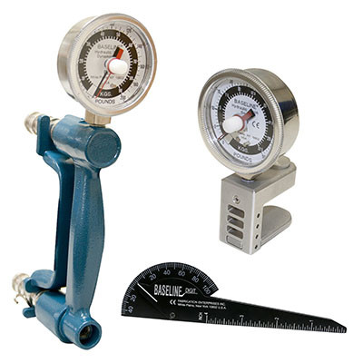 Baseline Baseline Hand Evaluation - 3-piece Set - Features feedback 200 lb HHD & 5-position feedback mode 50 lb HPG (both reverse head)