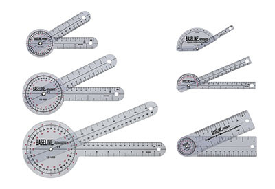 Baseline Baseline Plastic Goniometer - 6-piece Set