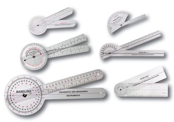 Baseline Baseline Plastic Goniometer - 6-piece Set, 25-pack