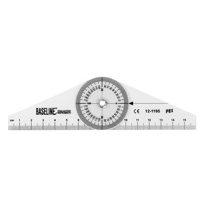 Baseline Baseline Angled Plastic Goniometer, 16 cm
