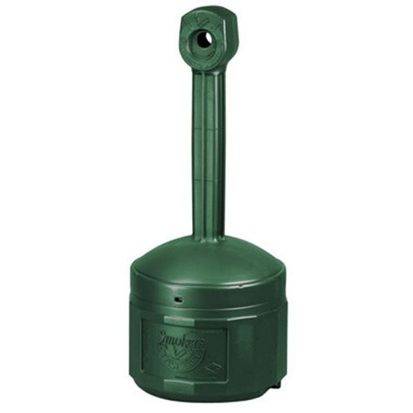 Justrite Smokers' Cease-Fire Cigarette Butt Receptacle Forest Green
