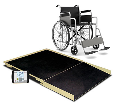 Detecto Detecto Floor Scale, 4' x 4', 1000 Lb Capacity, Ramp, MV1 Indicator, AC Adapter