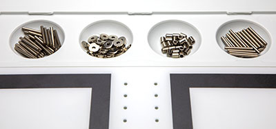 Purdue Manipulation and Dexterity Test - Purdue Pegboard Accessory - 25 collars, 45 washers and 55 pins