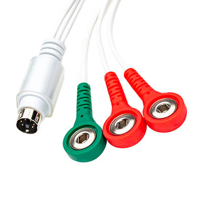 Prometheus Electrode Lead Wire Set, Use with Easytrode Pregelled Electrodes, 24"