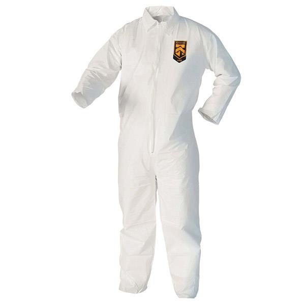 KleenGuard A40 Liquid & Particle Protection Coveralls w/ Open Wrists & Ankles, X-Large, White, 25/Case