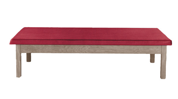 CanDo wooden platform table - fixed height, upholstered, 6' x 3' x 21"