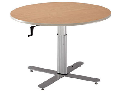 Populas Large Round Table, Adjustable, 42"