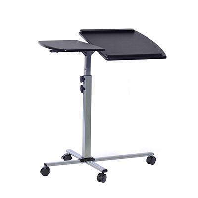 Techni Mobili Techni Mobili Rolling Adjustable Laptop Cart, Graphite
