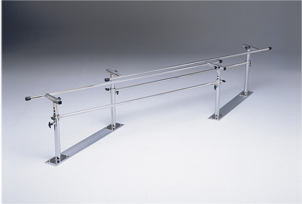 CanDo Parallel Bars, steel base, folding, height and width adjustable, 10' L x 16" - 24" W x 22" - 36" H