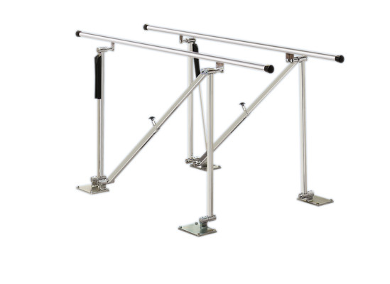 CanDo Parallel Bars, floor mounted, height adjustable, 7' L x 22.5" W x 31" - 41" H