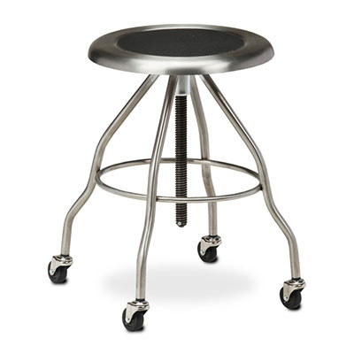 Clinton Clinton, Stool, Stainless Steel Stool, 4 Casters