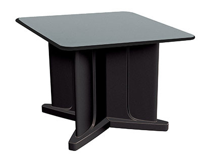 Cortech USA Table, Square Dura-Edge, Plain Top, Xbase-Legs, 36" x 36"