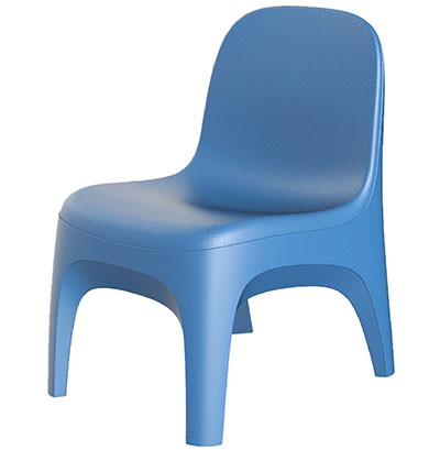 Cortech USA Endurance Crew Chair-Armless, Includes Bolt Down Kit, Blue Grey