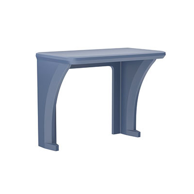 Cortech USA ADA Endurance Desk, All plastic, Wall/Floor Mounted, Midnight Blue