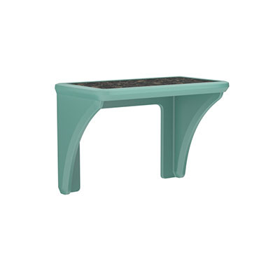 Cortech USA ADA Endurance Desk, Plastic with Laminate Top, Wall/Floor Mounted, Aqua