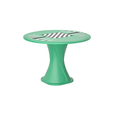 Cortech USA Endurance 42" Cascade All Plastic Table - Green with Game Top