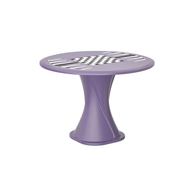 Cortech USA Endurance 42" Cascade All Plastic Table - Indigo with Game Top