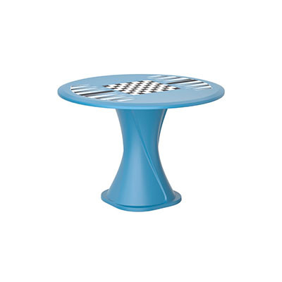 Cortech USA Endurance 42" Cascade All Plastic Table - Slate Blue with Game Top