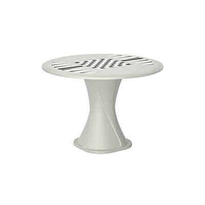 Cortech USA Endurance 42" Cascade All Plastic Table - Stone Gray with Game Top