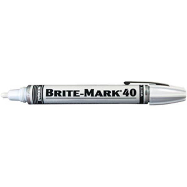 ITW ProBrands Brite-Mark 40 Medium Tip Permanent Paint Markers White
