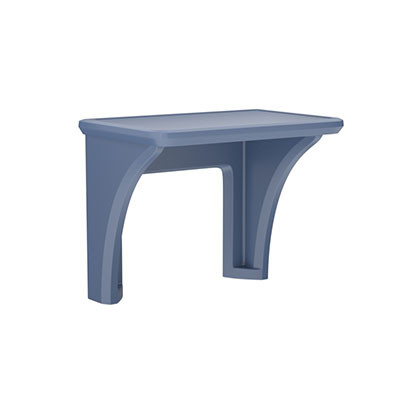 Cortech USA Endurance Desk, All plastic, Wall Mount, Midnight Blue