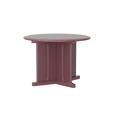 Cortech USA Endurance Table 42" Round X-Base Flame Retardant, Burgundy