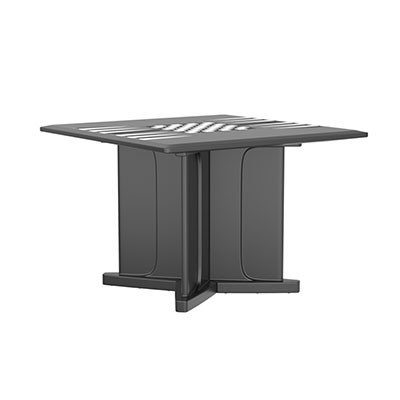 Cortech USA Endurance Table 42" Square X-Base Flame Retardant Game Top, Black
