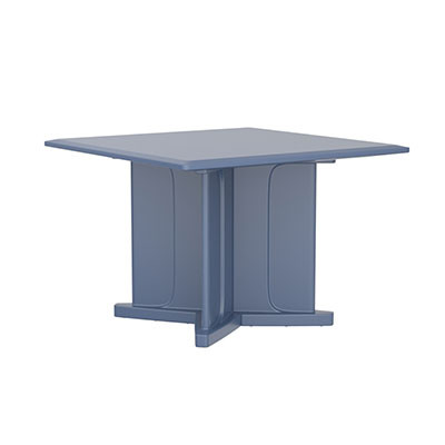 Cortech USA Endurance Table 42" Square X-Base Flame Retardant, Midnight Blue
