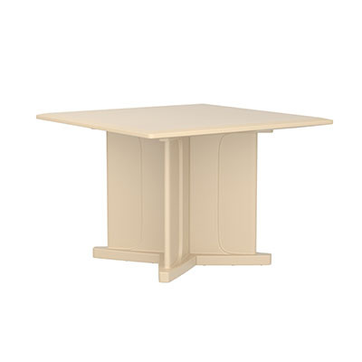 Cortech USA Endurance Table 42" Square X-Base Flame Retardant, Sand