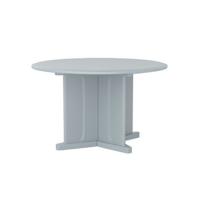 Cortech USA Endurance Table 48" Round X-Base Flame Retardant, Gray