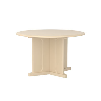 Cortech USA Endurance Table 48" Round X-Base Flame Retardant, Sand