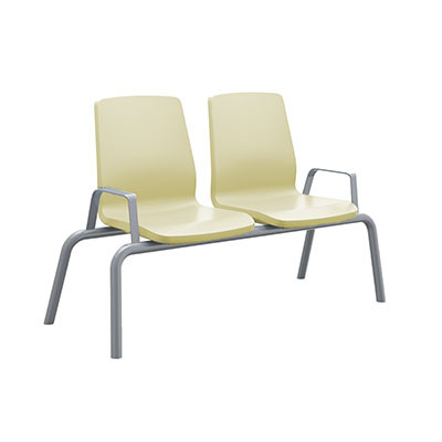 Cortech USA Structured Seating, 2 Seats, With Arms, Bolt Down, Sand