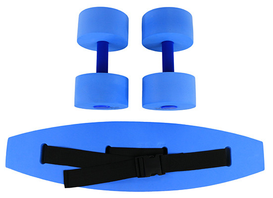 CanDo CanDo aquatic exercise kit, (jogger belt, hand bars) medium, blue