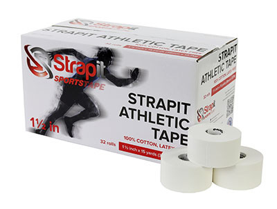 Strapit Strapit Athletic Tape, 1.5" (38 mm) Roll, Box of 32