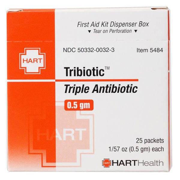 HART Health Tribiotic Triple Antibiotic Ointment, 0.5 g, 25/Box