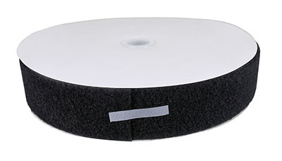 FabLife 2" loop material, 25 yard dispenser box, black