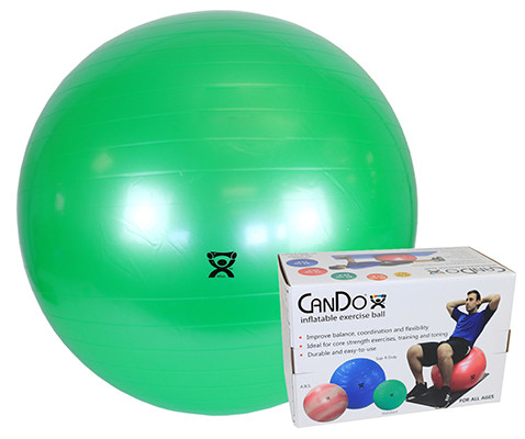 CanDo CanDo Inflatable Exercise Ball - Green - 26" (65 cm), Retail Box