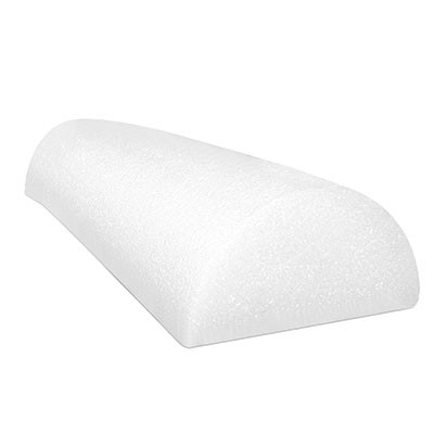 CanDo CanDo Foam Roller - White PE foam - 6" x 24" - Half-Round