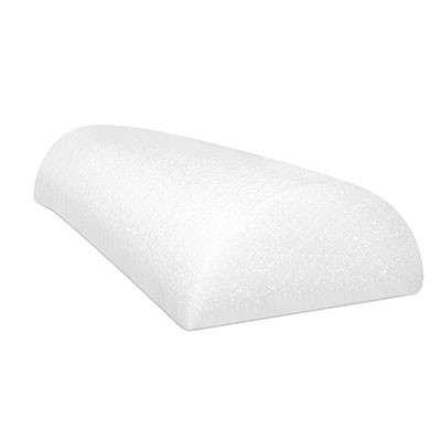 CanDo CanDo Foam Roller - White PE foam - 6" x 18" - Half-Round