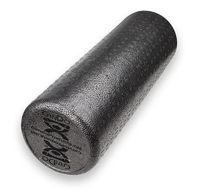 CanDo CanDo Foam Roller - Black Composite - Extra Firm - 6" x 18" - Round