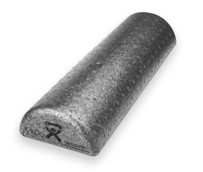 CanDo CanDo Foam Roller - Black Composite - Extra Firm - 6" x 18" - Half-Round